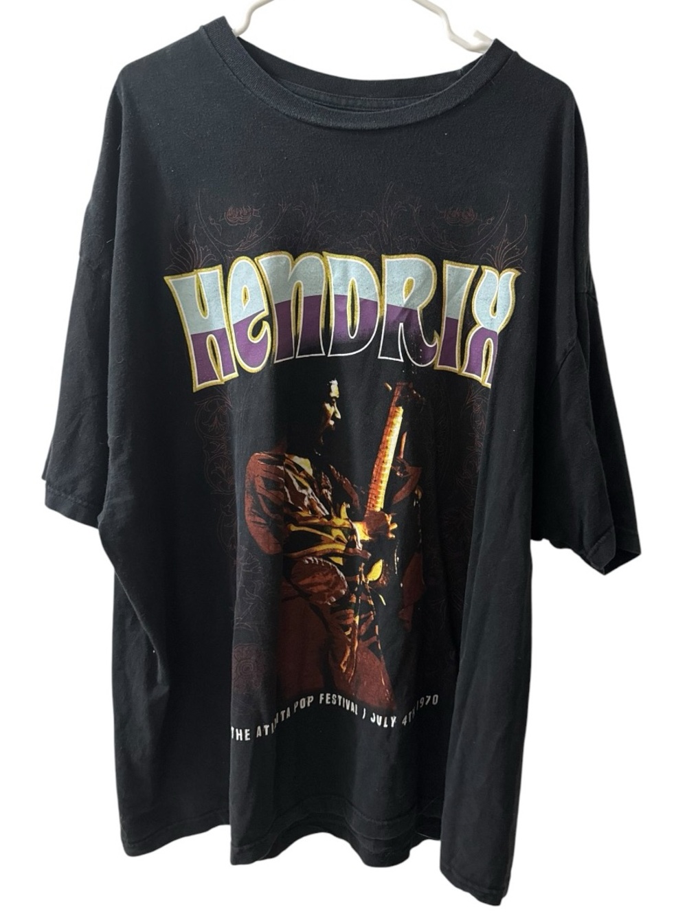 JIMI HENDRIX Y2K Atlanta Pop Festival 1970 Graphic T Shirt Black 4XL